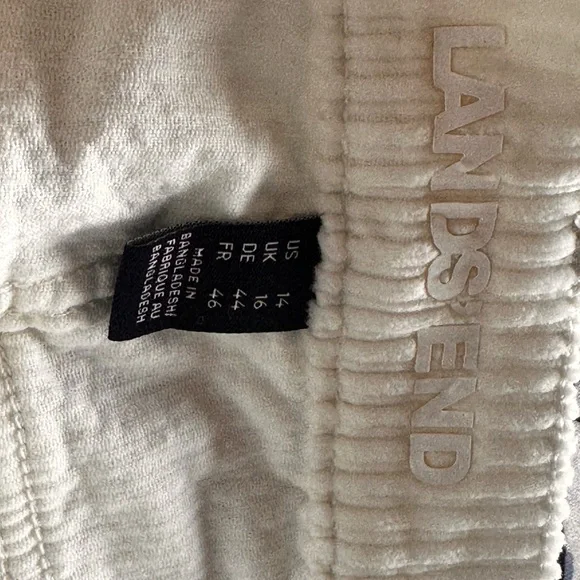 Lands End Sz 14 wide legged wide wale corduroy. - Picture 2 of 4